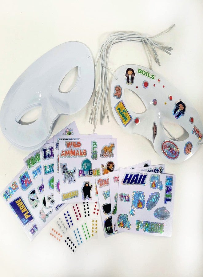 Rite Lite Decorate Your Own 10 Plagues Masks - Passover Toy Gift Sets, Decorations Goodie Bag Rewards Jewish Holiday Party Favors for Kids Seder Pesach Arts and Crafts Accessories for Hours of Fun! - Image 4